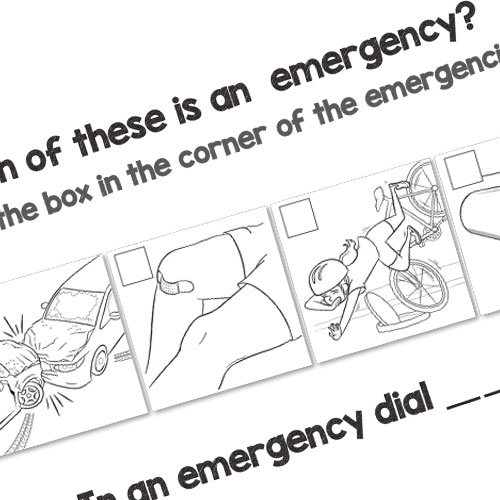 Colouring in book ambulance