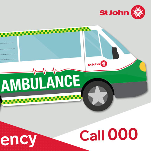Colouring in book ambulance