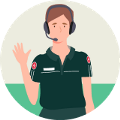 Officer waving